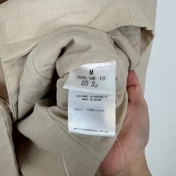 Bronx and Branco Capri Blazer in Beige Size Medium